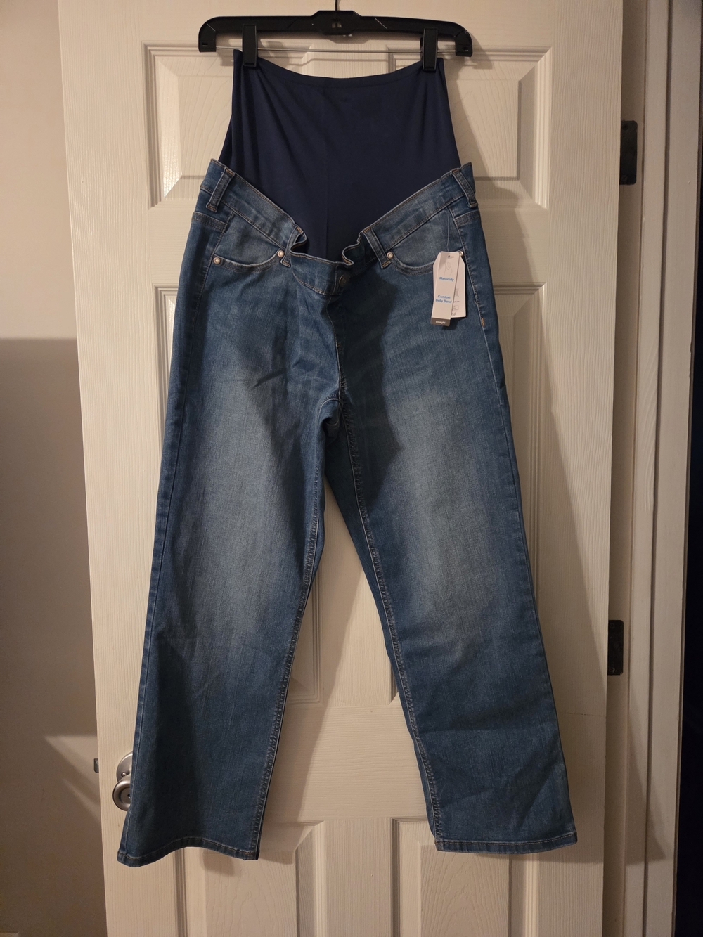 Maternity Straight-Leg Jean Size M 8-10 - Blue